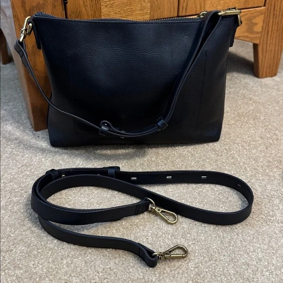 Madewell Black Leather Transport Bag - Picture 3 of 6